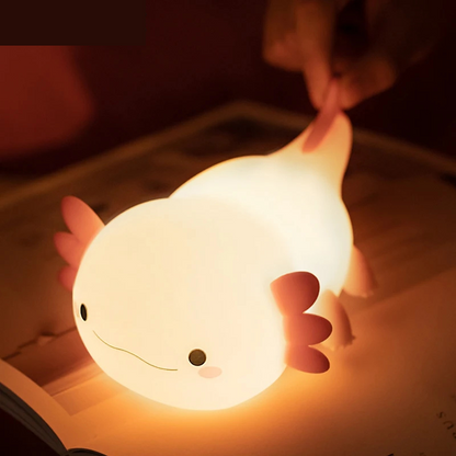 Axolotl Silicone Night Light - Rechargeable, and Safe for Kids