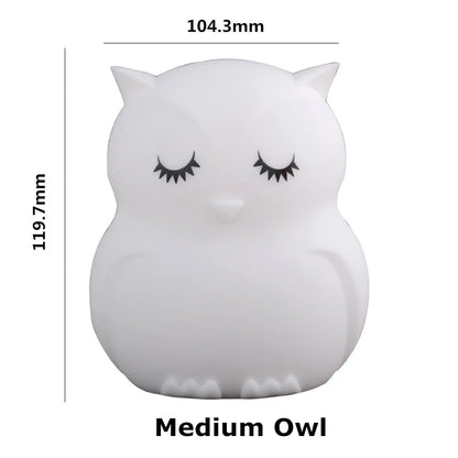 Cute Owl Night Light  with Multiple Light Modes and Remote Control