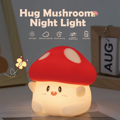 Enchanted Mushroom & Peach LED Night Light