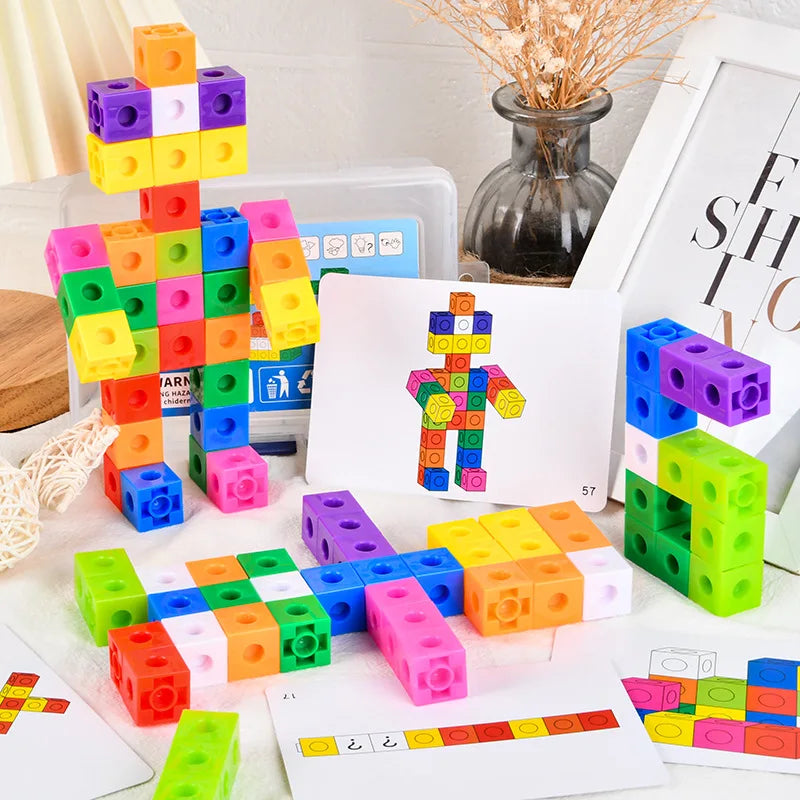 100Pcs/Set Square Cube Shape Building Blocks