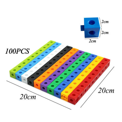 100Pcs/Set Square Cube Shape Building Blocks