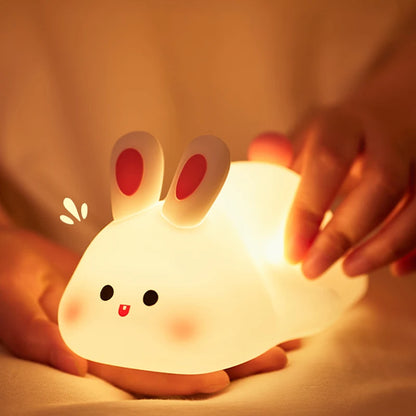 Adorable Big Face Rabbit Night Light for Kids