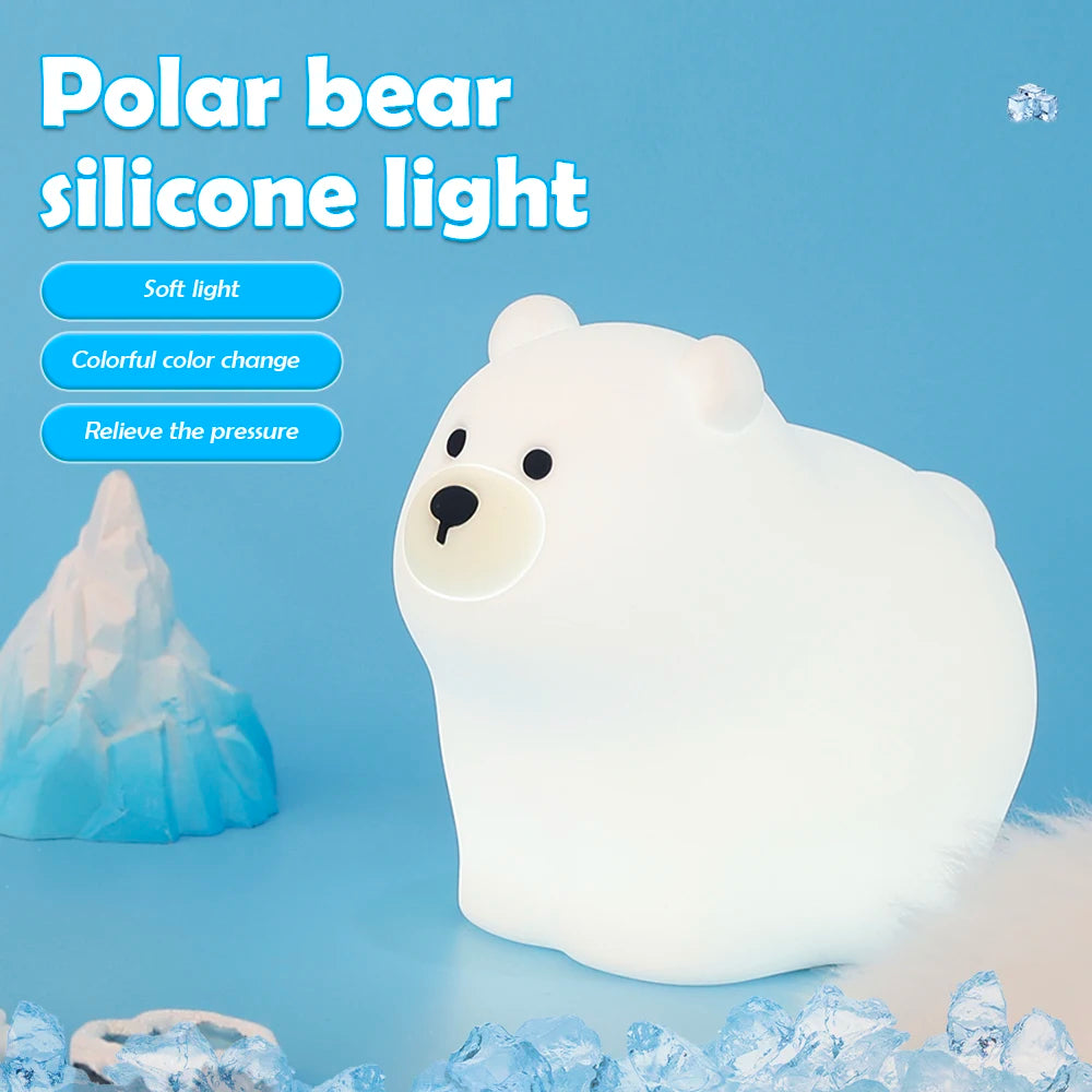 Cute Polar Bear LED Night Light