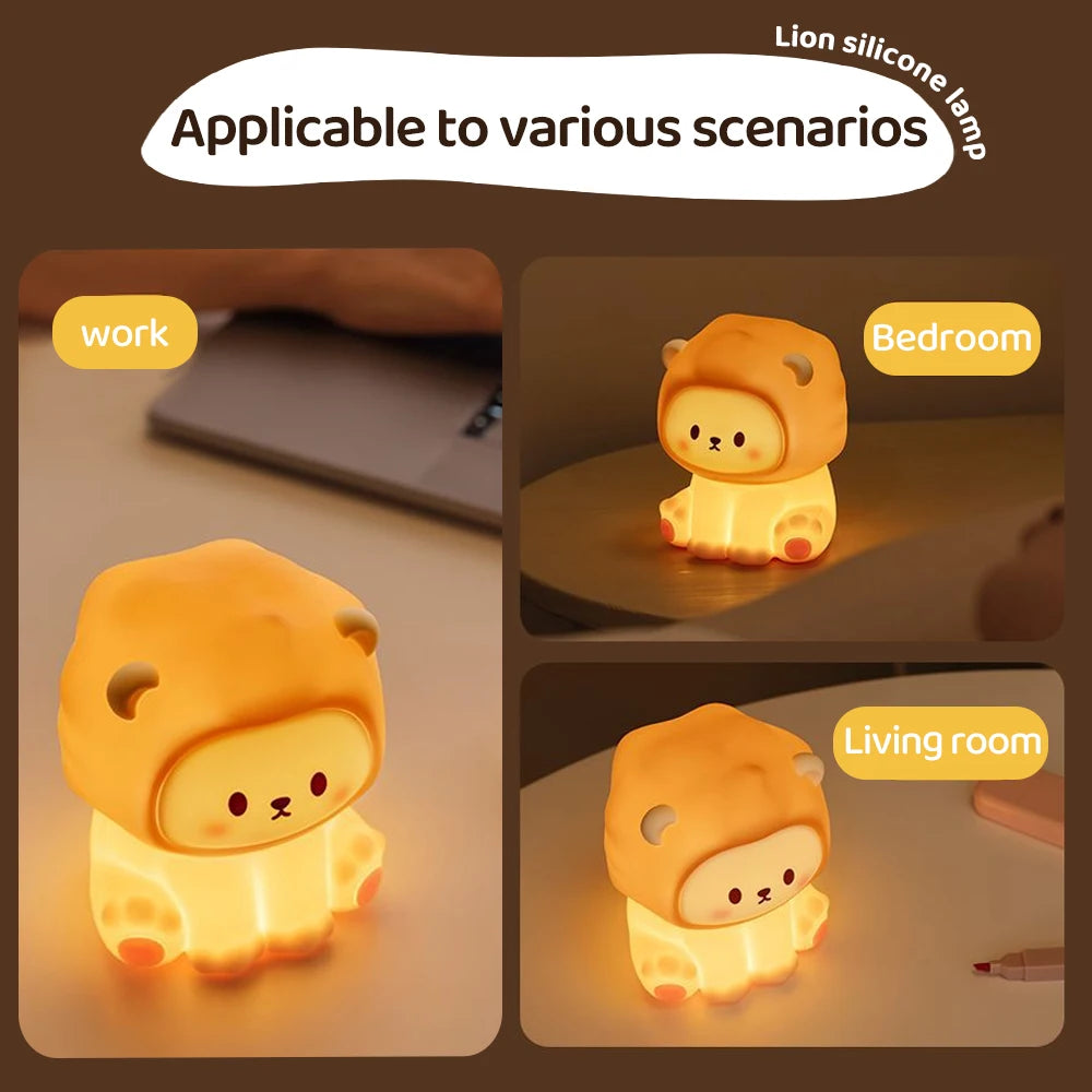 Cut Lion Night Light - Safe and Portable for Children