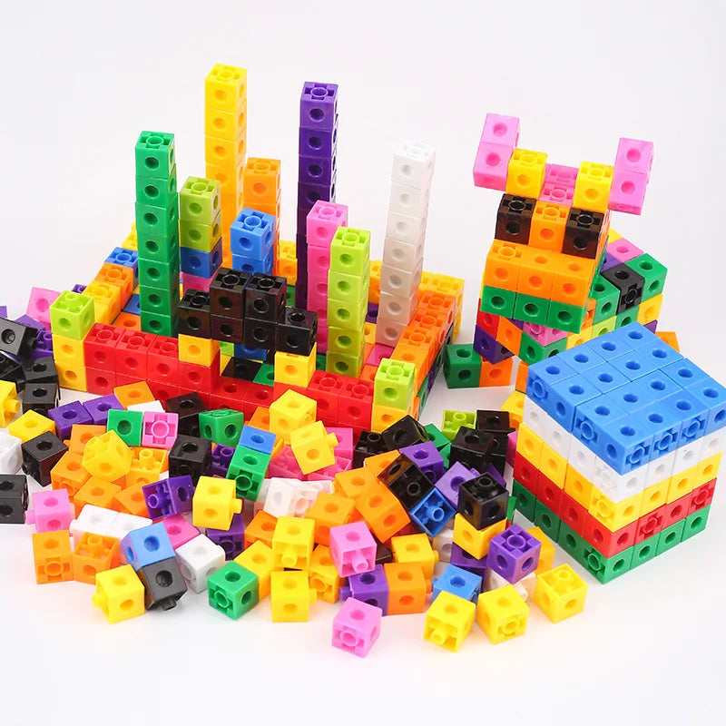 100Pcs/Set Square Cube Shape Building Blocks