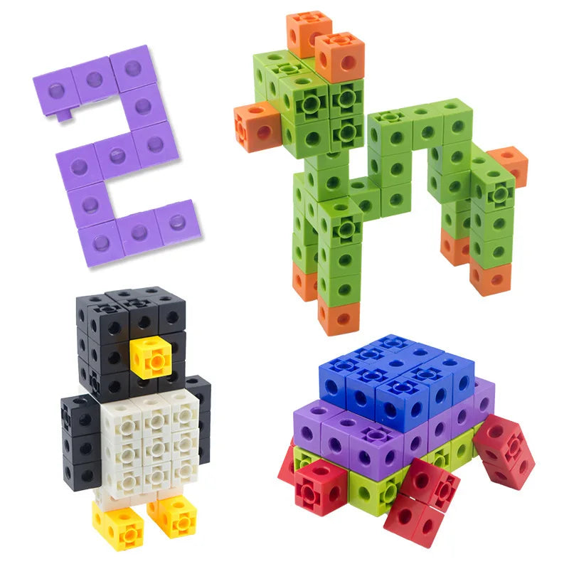 100Pcs/Set Square Cube Shape Building Blocks