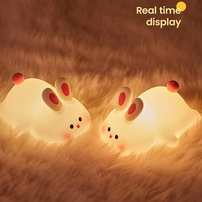 Adorable Big Face Rabbit Night Light for Kids